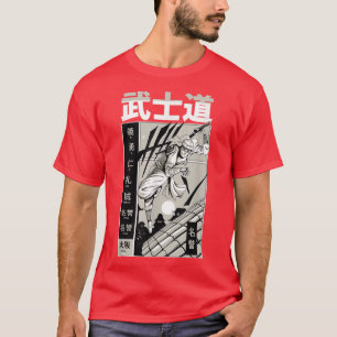 Samurai Warrior Fighter met Katana Japans Citaat T-shirt
