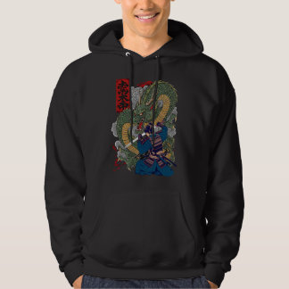 Samurai Warrior geconfronteerd met felle Japanse d Hoodie