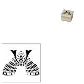 Samurai warrior helmet ornament with hoe / 鍬形兜 	rubberstempel (Gestempeld)