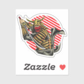 Samurai Warrior in actie Sticker (Vel)