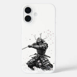 Samurai Warrior in Action Japanese Art Ceramic  iPhone 16 Hoesje