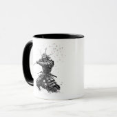 Samurai Warrior in Action Japanese Art Ceramic  Mok (Voorkant links)