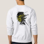 Samurai Warrior Japanse Ink Art T-shirt (Achterkant)