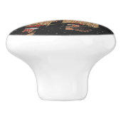 Samurai Warrior  Japanse kunst Keramische Knop (Zijkant)