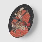 Samurai Warrior Japanse kunst Ronde Klok (Hoek)