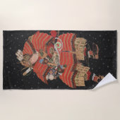 Samurai Warrior Japanse kunst Strandlaken (Voorkant)