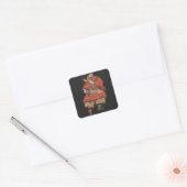 Samurai Warrior  Japanse kunst Vierkante Sticker (Envelop)