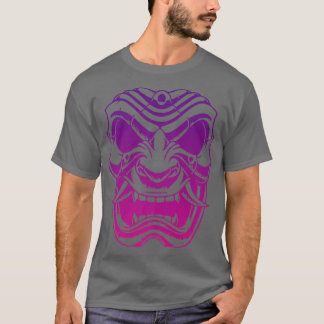 Samurai Warrior Mask, Hannya Oni Mask Japan Anime T-shirt