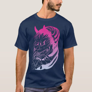 Samurai Warrior Mask, Hannya Oni Mask Japan Anime T-shirt