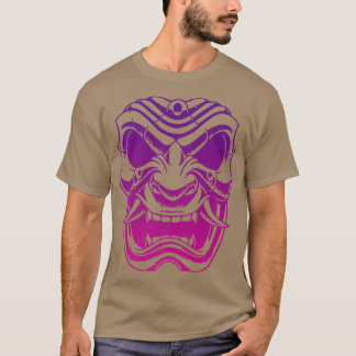 Samurai Warrior Mask, Hannya Oni Masker Japan Anim T-shirt