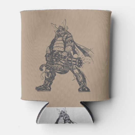 Samurai Warrior met Rapid Fire Pistool Blikjeskoeler (Voorkant)