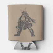 Samurai Warrior met Rapid Fire Pistool Blikjeskoeler (Achterkant)