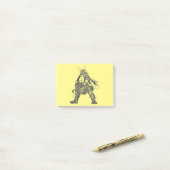 Samurai Warrior met Rapid Fire Pistool Post-it® Notes (Op bureau)