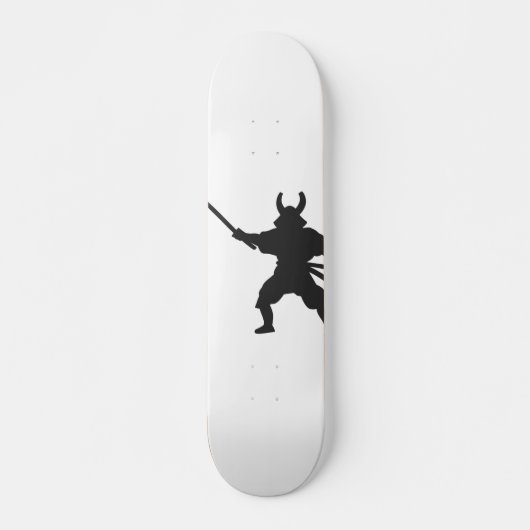 Samurai Warrior met zwaard - Kies achterkleur Skateboard (Voorkant)