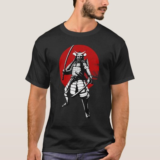 Samurai Warrior Red Circle T-shirt (Voorkant)