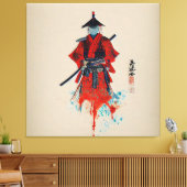 Samurai Warrior Stretched Canvas Afdrukken (Insitu (Woonkamer))