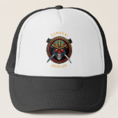 Samurai Warrior Trucker Hoed Trucker Pet (Voorkant)