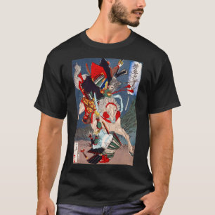 Samurai Warrior vecht op een paard, Yoshitoshi T-shirt