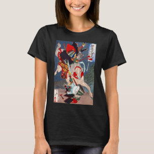 Samurai Warrior vecht op een paard, Yoshitoshi T-shirt