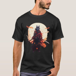 Samurai Wolf Japanse anime T-shirt