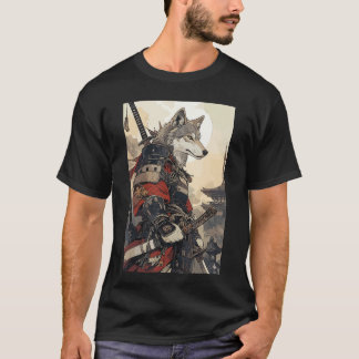 Samurai Wolf s voor vrouwen mannen vintage Japanse T-shirt