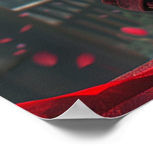 Samurai woman warrior with katana — Japanese cultu Poster (Hoek)