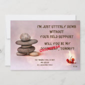 Samurai Zen Stones Bruidsjonker aanpasbaar Kaart (Voorkant)