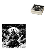 Samuraj en de draken rubberstempel (Gestempeld)