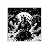 Samuraj en de draken rubberstempel (Afrduk)