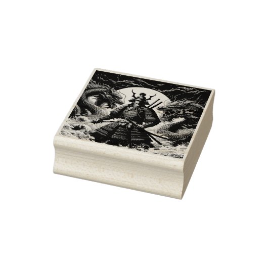 Samuraj en de draken rubberstempel (Stempel)