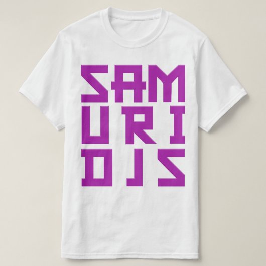 SAMURI DJs Paarse Square Design T-Shirt (Design voorkant)