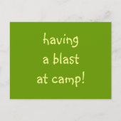 s'amuser au camp ! carte postale (Devant)