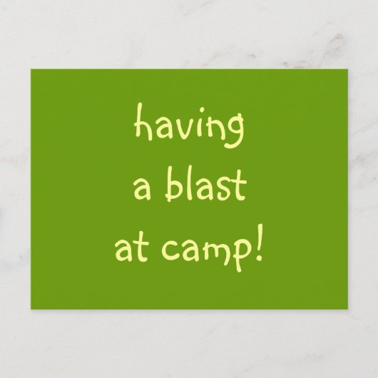 s'amuser au camp ! carte postale (Devant)