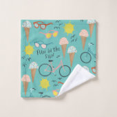 S'AMUSER AU SOLEIL Summer Beach Glace de vacances (Gant de toilette)
