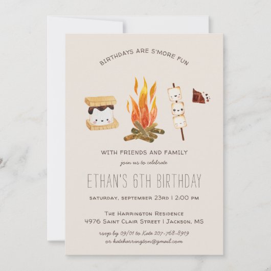 S'amuser davantage | Invitation de fête d'annivers (Devant)