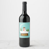 S'AMUSER ! Étiquettes de vin Snowman - Personnalis (Devant)
