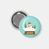 S'AMUSER ! Snowman Magnet - Personnalisé -Ajouter (Recto/Verso)