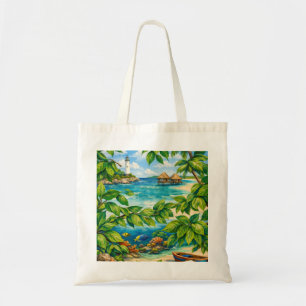 San Andrés Tropische Strandvuurtoren & Koraalrif Tote Bag