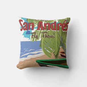 San Andrés vintage-poster Kussen