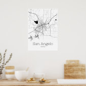 San Angelo Map - Texas - City Map Poster (Cuisine)