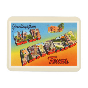San Antonio #1 Texas TX Vintage Travel Souvenir Magneet