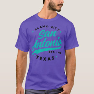 San Antonio Alamo City Texas Blauwgroen Verenigde T-shirt