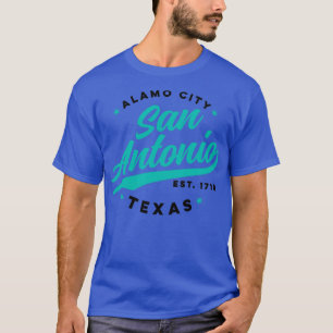 San Antonio Alamo City Texas Blauwgroen VS1 T-shirt