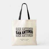 San Antonio bruiloft welkom Tote Bag (Achterkant)