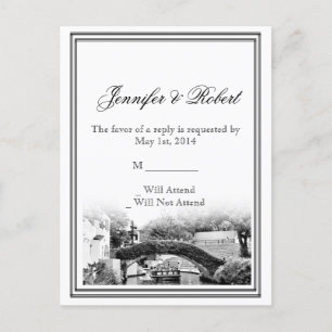 San Antonio Destination Wedding RSVP Briefkaart