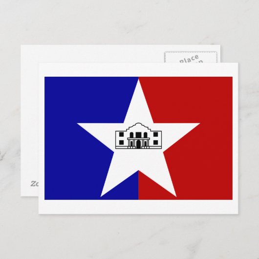 San Antonio Flag Briefkaart (Voorkant / Achterkant)