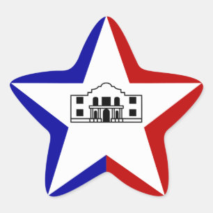 San Antonio Flag Ster Sticker