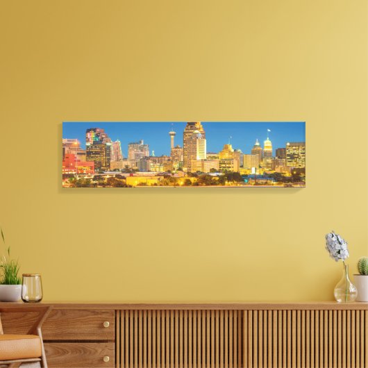 San Antonio Panoramic Skyline Uitzicht Canvas Afdruk (Insitu (Woonkamer))