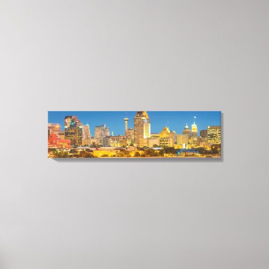 San Antonio Panoramic Skyline Uitzicht Canvas Afdruk (Voorkant)