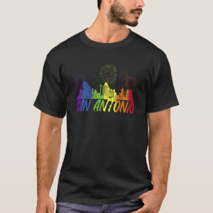 San Antonio Pride Skyline Pride Parade San Antoni T-shirt